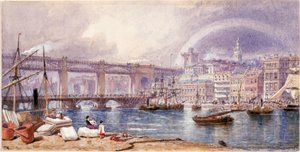 Utsikt över Newcastle upon Tyne (kroppsfärg) av George Henry Andrews