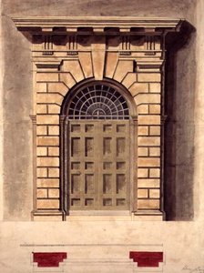 Design för en Palladian Door Surround av George Henry Bailey
