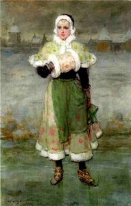 En holländsk skridskoåkare av George Henry Boughton