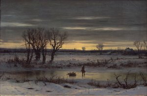 Winter Twilight Near Albany, 1858 (olja på linne)