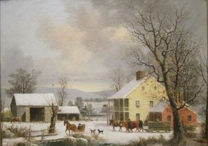 Vinter på landet (1857) av George Henry Durrie