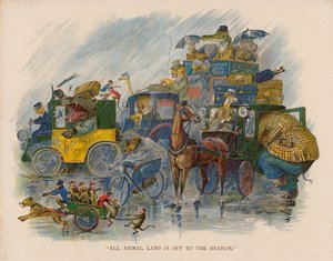 Illustration till Djurens resa till havs (färglitografi) av George Henry Thompson