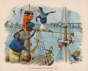 Illustration till Djurens resa till havs (färglitografi) av George Henry Thompson
