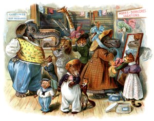 Illustration för "Nöjetåg! Gentlemen djur i bil"
