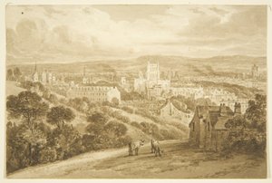 Bristol från Clifton Wood (penna och akvarell på papper) av George Holmes
