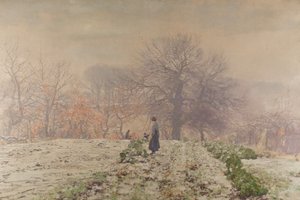 Vintermorgon (olja på duk) av George Houston
