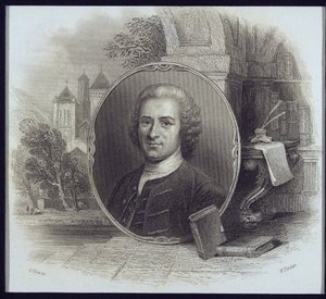Porträtt av Jean Jacques Rousseau (1712-78), graverad av William Finden (1787-1852) av George Howse