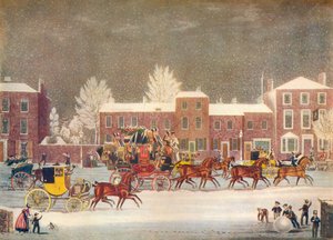 Närmar sig julen, c1800-talet