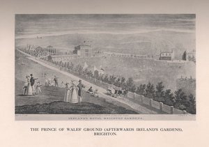 Prince of Wales Ground efteråt Irelands Gardens, Brighton, Sussex, 1800-talet 1912