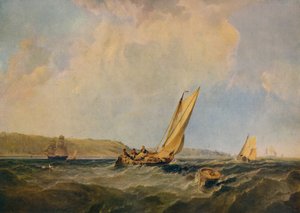 Blowing Hard-Off Cowes, 1834 av George Hyde Chambers