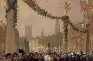 Dekorationer i Whitehall för kröningen av kung George V
