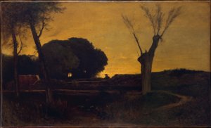 Kväll i Medfield, Massachusetts av George Inness
