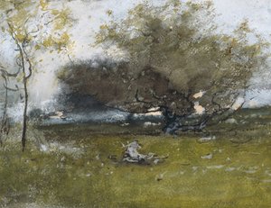 Gamla äppelträd  av George Inness