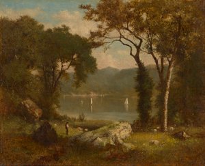 Romantiskt landskap av George Inness