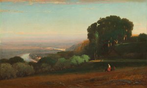 Utsikt över Tibern nära Perugia av George Inness