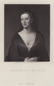 Lady Grizel Baillie, skotsk låtskrivare (gravyr)
