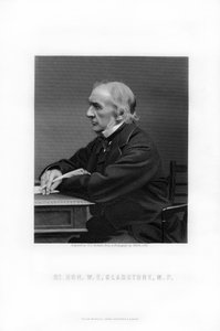William Ewart Gladstone, brittiska liberala partiets statsman och premiärminister, 1893.