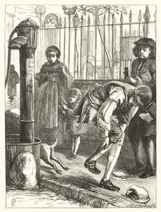 Illustration för Elegy, On the Death Of A Mad Dog (gravyr) av George John Pinwell