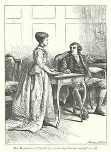Illustration för She Stoops To Conquer (gravyr) av George John Pinwell