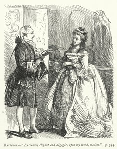 Illustration för She Stoops To Conquer (gravyr) av George John Pinwell