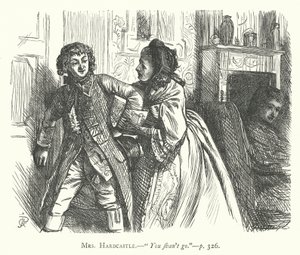 Illustration för She Stoops To Conquer (gravyr) av George John Pinwell