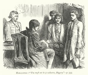 Illustration för She Stoops To Conquer (gravyr) av George John Pinwell