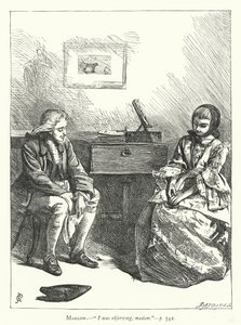 Illustration för She Stoops To Conquer (gravyr) av George John Pinwell