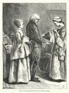 Illustration för Den öde byn (gravyr) av George John Pinwell