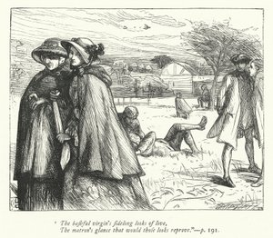 Illustration för Den öde byn (gravyr) av George John Pinwell