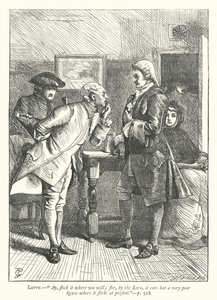 Illustration för den godmodiga mannen (gravyr) av George John Pinwell
