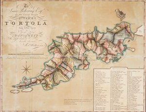 Plan över Tortola från undersökning av George King av George King