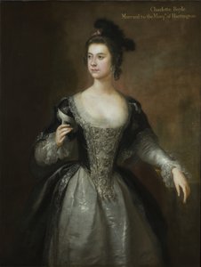 Porträtt av Lady Charlotte Boyle, Baronessan Clifford och Marchioness of Hartington, ca 1748-56 (olja på duk)