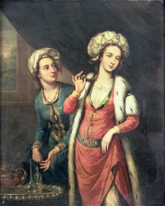 Porträtt av en dam som tros vara Lady Mary Wortley Montagu