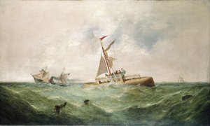 Transporten av Cleopatras nål (smeknamn på en egyptisk obelisk från farao Thutmosis III:s regeringstid (18:e dynastin)) till England 1877 av George Knight