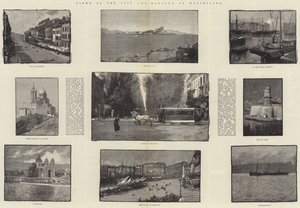 Utsikt över staden och hamnen i Marseille av George L. Seymour