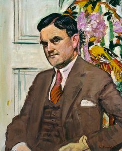 Dr Tom J Honeyman, chef för Glasgow Art Galleries 1939-54, ca 1930 (olja på duk) av George Leslie Hunter