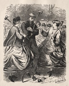 Vårt krocketfest, 1864. av George Louis Palmella Busson Du Maurier