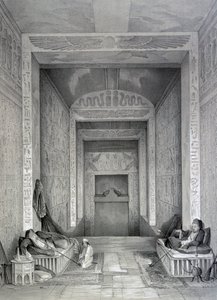 Interiör av ett tempel, Egypten, 1800-talet