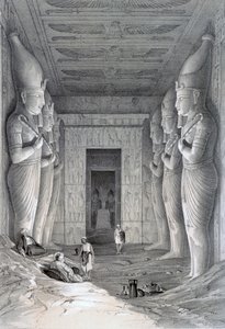 Interiör av det stora templet, Abu Simbel, 1800-talet