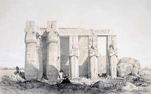 Ramseion, Luxor, Egypten, 1800-talet