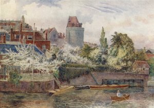 Riverside Gardens (färglitografi)