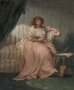 En kvinna som heter Anne, konstnärens fru av George Morland