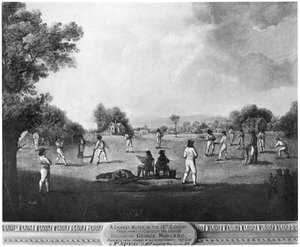 En cricketmatch, 1700-talet 1912. av George Morland