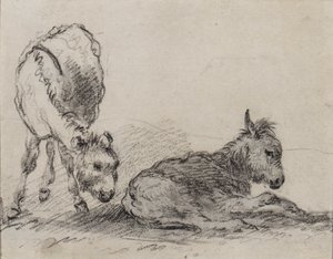Åsneföl (kol på papper) av George Morland