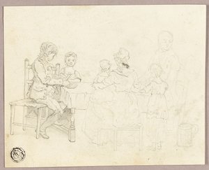 Familj vid ett bord av George Morland