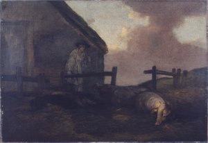 Svinhjord (olja på duk) av George Morland
