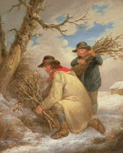 Kvistsamlare i snön av George Morland