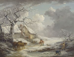 Vinterlandskap av George Morland