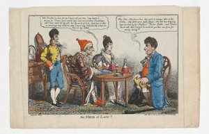 En HEIR at LAW !!, tryck gjord av Charles Williams, 1808 (handfärgad gravyr) av George Moutard Woodward