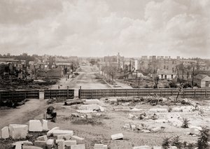Columbia, South Carolina, USA efter brand 1865 (s/v foto)